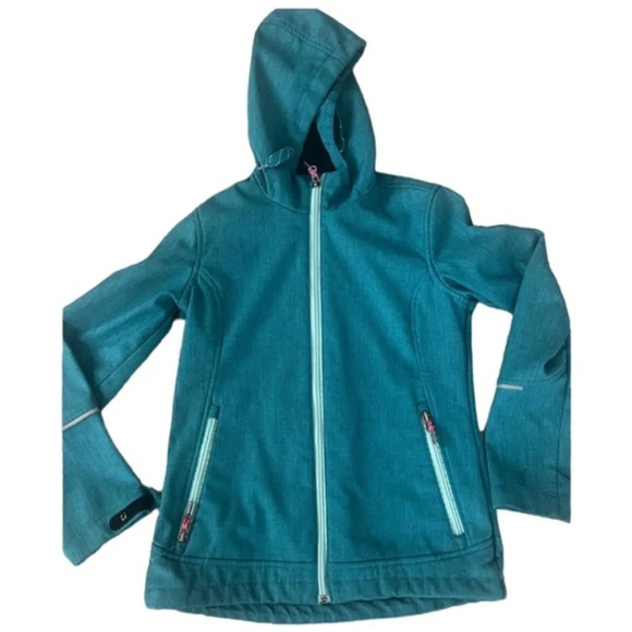 Girls Killtec jacket in great condition waterproof and wind resistant aquamarine - Picture 1 of 7